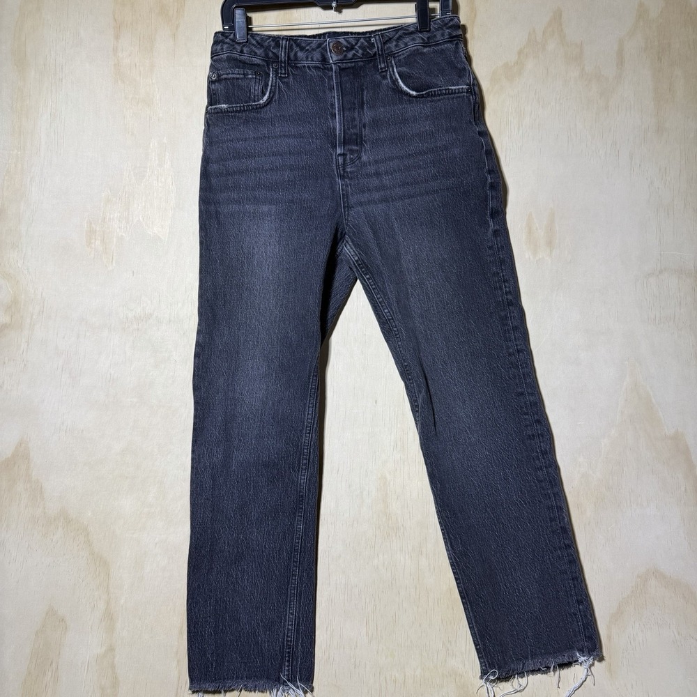 BDG Urban Outfitters Dillon Women's Jeans 31x32 Gray High Rise Slim Raw Hem